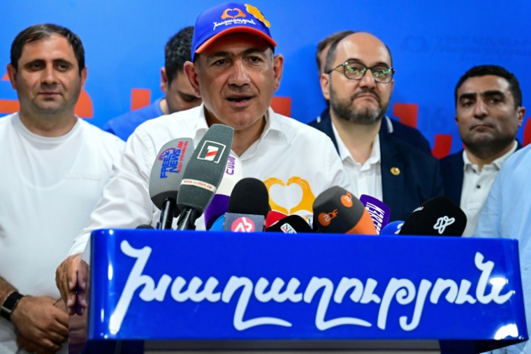 Le Premier ministre arménien Nikol Pashinyan le 8 juin 2026, à Erevan, en Arménie ( AFP / Karen MINASYAN )