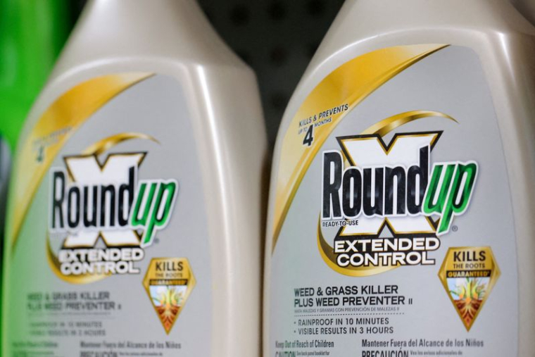 Des bouteilles de Roundup dans un rayon