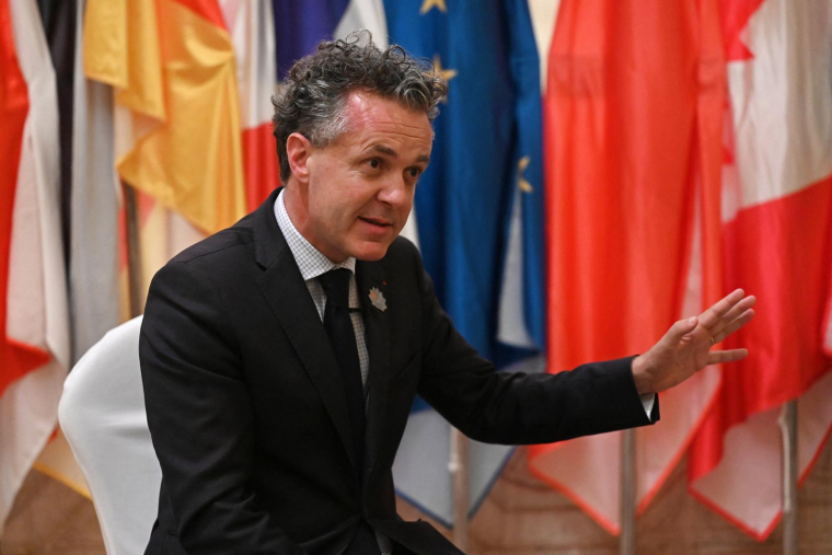 Christophe Béchu à Chennai, en Inde, le 28 juillet. ( AFP / R.SATISH BABU )