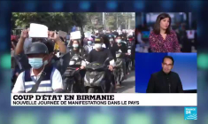 Coup d'État en Birmanie : la télévision d'État avertit les manifestants de riposte