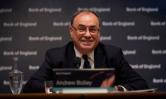 Le gouverneur de la Banque d'Angleterre, Andrew Bailey, à Londres