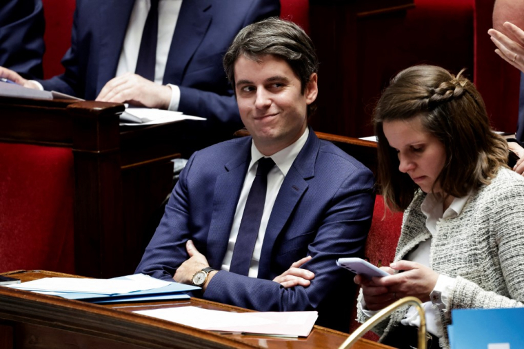 Gabriel Attal à Paris, le 27 mars 2024. ( AFP / STEPHANE DE SAKUTIN )