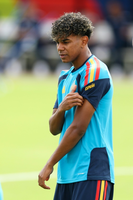 Lamine Yamal, l'attaquant de l'équipe d'Espagne, lors d'une séance d'entraînement, à Atlanta, le 20 juin 2026 ( GETTY IMAGES NORTH AMERICA / Florencia Tan Jun )