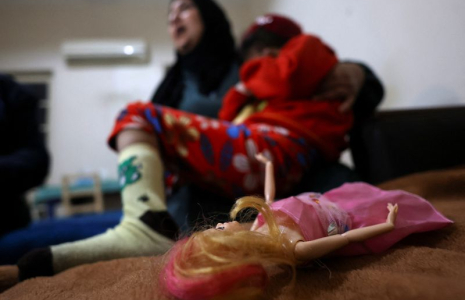 Préparatifs à l'hôpital italien du Caire pour le transport des blessés palestiniens vers Rome