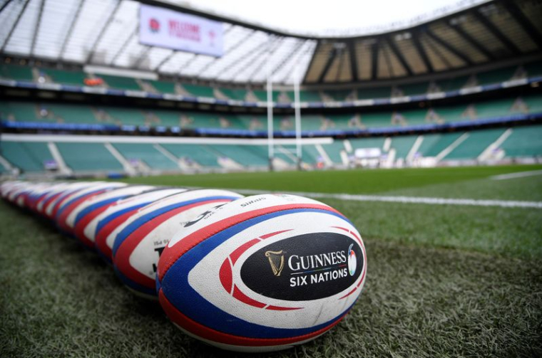Des ballons de rugby du tournoi des Six Nations