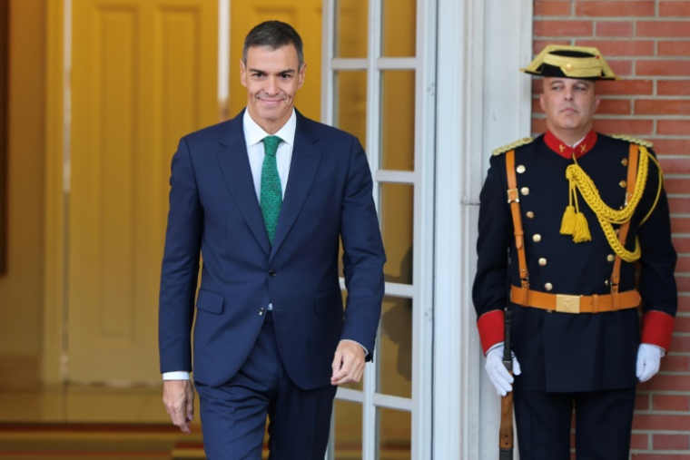 Le Premier ministre espagnol Pedro Sanchez, le 18 septembre 2025 à Madrid ( AFP / Thomas COEX )