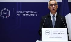 Le procureur de la République antiterroriste Olivier Christen, le 29 octobre 2026 à Paris ( AFP / Anne-Christine POUJOULAT )