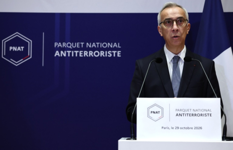 Le procureur de la République antiterroriste Olivier Christen, le 29 octobre 2026 à Paris  ( AFP / Anne-Christine POUJOULAT )