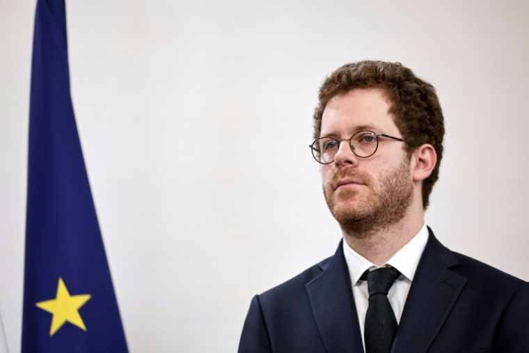 Le ministre des Comptes publics David Amiel à Paris le 21 mai 2026 ( AFP / STEPHANE DE SAKUTIN )