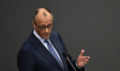 Friedrich Merz à Berlin, en Allemagne, le 25 mars 2026. ( AFP / JOHN MACDOUGALL )