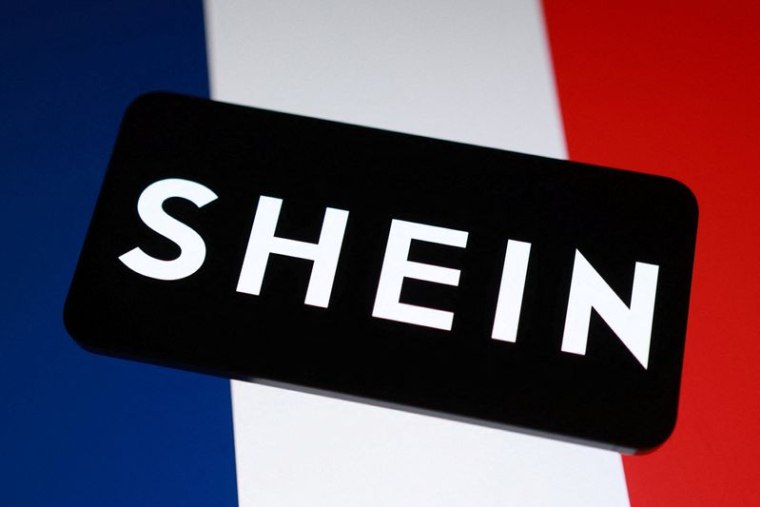 L'illustration montre le logo Shein et le drapeau français