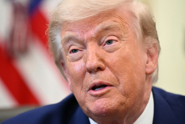 Le président des Etats-Unis, Donald Trump, s'adresse à la presse le 3 juin 2026 à Washington ( AFP / Mandel NGAN )