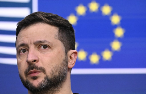 Volodymyr Zelensky à Bruxelles, en Belgique, le 19 décembre 2024. ( AFP / JOHN THYS )