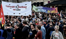 À l'université de Bordeaux le 23 mars 2023.  ( AFP / PHILIPPE LOPEZ )