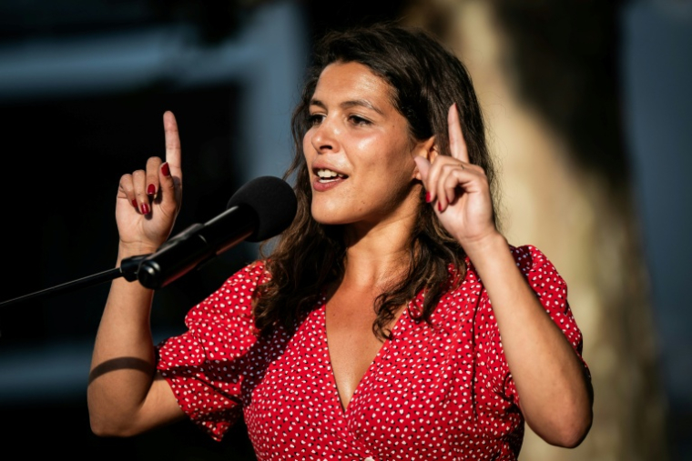 Anaïs Belouassa-Cherifi, membre de La France Insoumise, le 26 juin 2023 à Lyon ( AFP / JEFF PACHOUD )