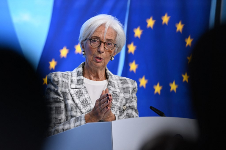 Christine Lagarde à Francfort, en Allemagne, le 29 octobre 2026. ( AFP / KIRILL KUDRYAVTSEV )