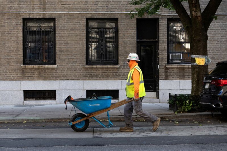 Des ouvriers du bâtiment à Manhattan
