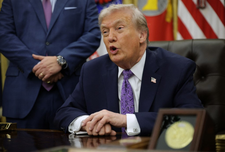 Donald Trump à Washington, aux États-Unis, le 11 décembre 2025. ( GETTY IMAGES NORTH AMERICA / ALEX WONG )