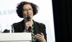 Emmanuelle Wargon à Paris, le 18 mars 2025. ( AFP / THIBAUD MORITZ )