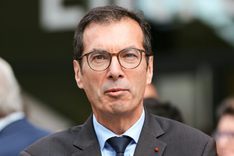 Jean-Pierre Farandou le 25 septembre 2024 à Strasbourg ( AFP / Abdesslam MIRDASS )