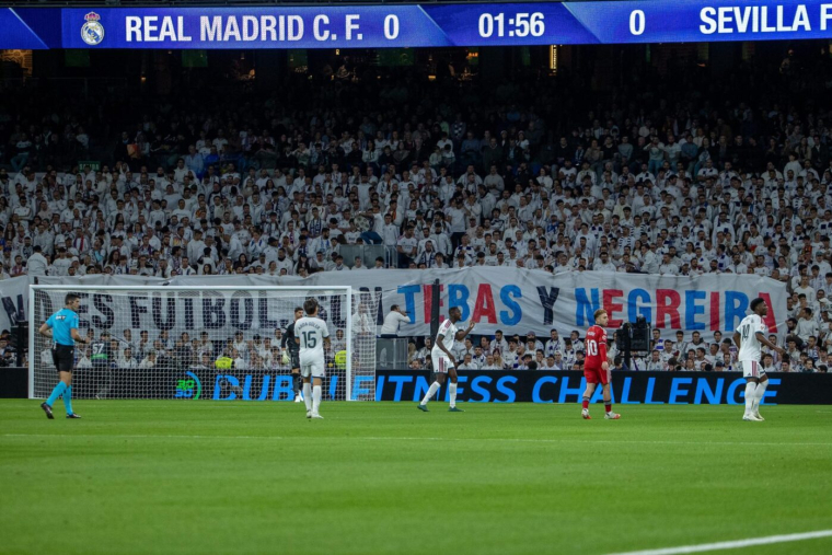 Javier Tebas répond à la banderole des supporters du Real Madrid