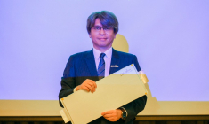 Le PDG de Prologium, Vincent Yang, à Taipei, à Taïwan, le 9 juin 2023. ( AFP / SAM YEH )