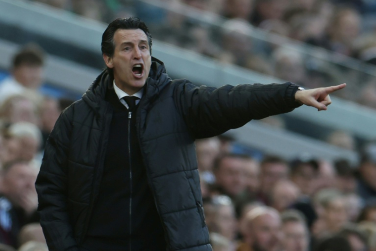 L'entraîneur espagnol d'Aston Villa, Unai Emery, lors de la réception de Liverpool à Villa Park, le 15 mai 2026  ( AFP / Darren Staples )