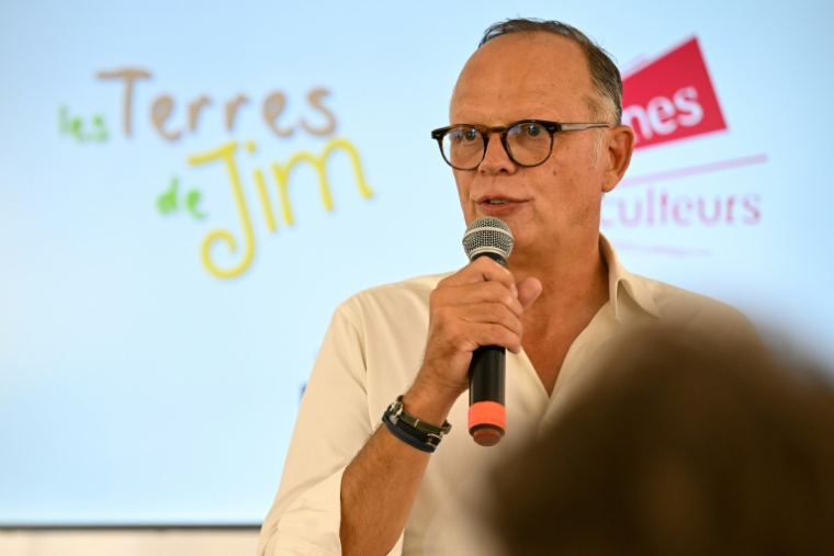 Le maire du Havre et candidat Horizons à la présidentielle, Edouard Philippe, lors d'une visite au festival Terres de Jim organisé par le syndicat agricole Jeunes agriculteurs (JA), le 12 septembre 2026 à Metz ( AFP / Jean-Christophe VERHAEGEN )