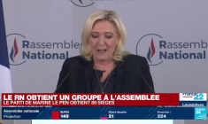REPLAY - Législatives : Le Pen promet d'incarner une "opposition "ferme"