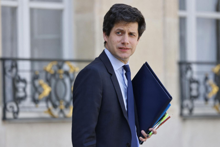 Julien Denormandie, ancien ministre de l'Agriculture, chargé désormais des questions d'impact chez Sweep (logiciels de décarbonation), à Paris, le 20 avril 2022. ( AFP / LUDOVIC MARIN )