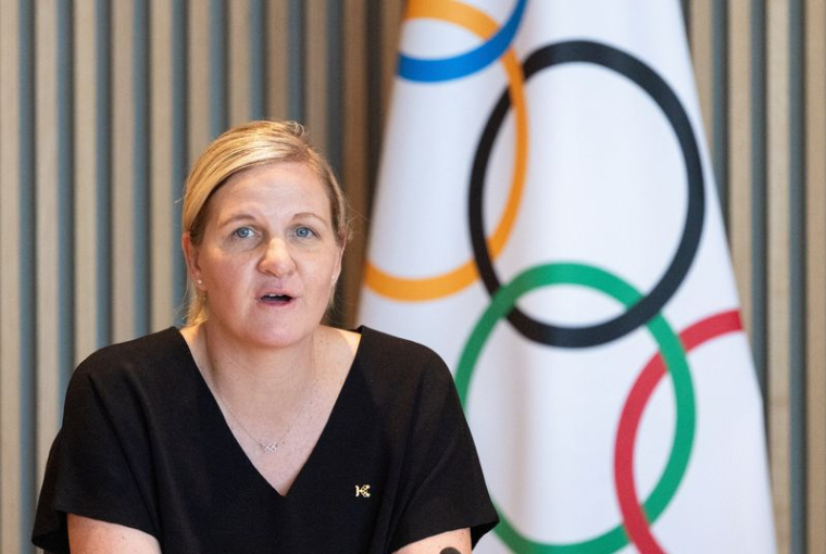 La présidente du Comité international olympique (CIO) Kirsty Coventry