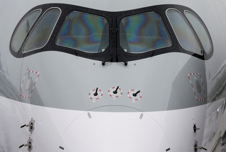 Un Airbus A350-1000 près de Toulouse