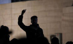 Manifestation de soutien aux Palestiniens de Gaza près de l'ambassade d'Israël à Amman