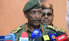 Le général Abdel Fattah al-Burhane, le 29 avril 2025 à Port-Soudan, au Soudan ( AFP / - )