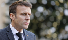 Emmanuel Macron le 3 janvier 2022 à l'Élysée. ( AFP / LUDOVIC MARIN )