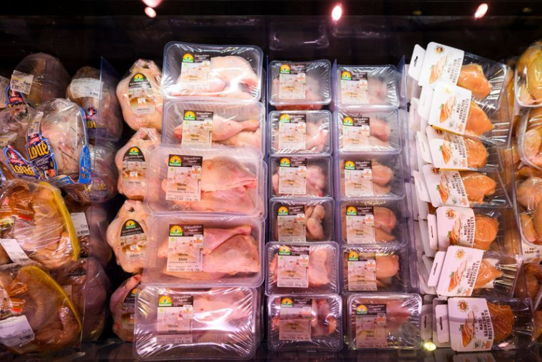 Rayon volaille d'un supermarché allemand