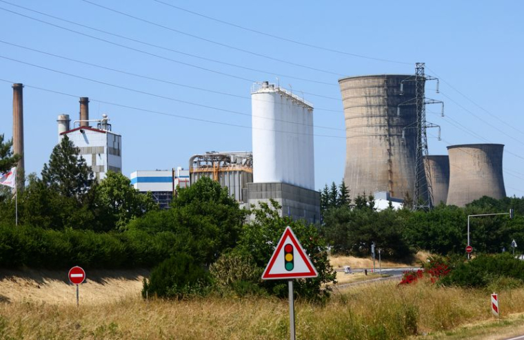 Vue générale sur la centrale à charbon de Carling