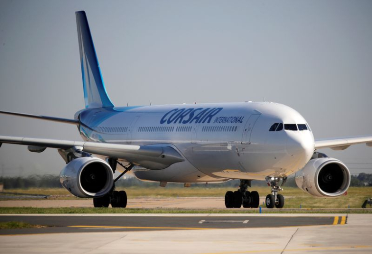 Un Airbus A330 de la compagnie aérienne Corsair à l'aéroport d'Orly
