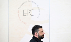 Ukraine's President Volodymyr Zelensky attended a summit of some 50 European countries in Denmark ( AFP / Sergei GAPON )