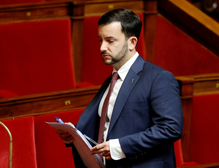 Le président délégué du groupe RN à l'Assemblée, Jean-Philippe Tanguy, le 10 juin 2025 à l'Assemblée nationale, à Paris ( AFP / GEOFFROY VAN DER HASSELT )