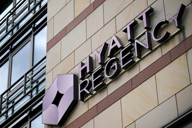 Le Hyatt Regency hotel à Mainz, en Allemagne. ( AFP / KIRILL KUDRYAVTSEV )