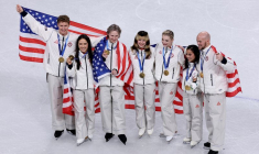 Patinage artistique - Épreuve par équipes - Cérémonie de victoire