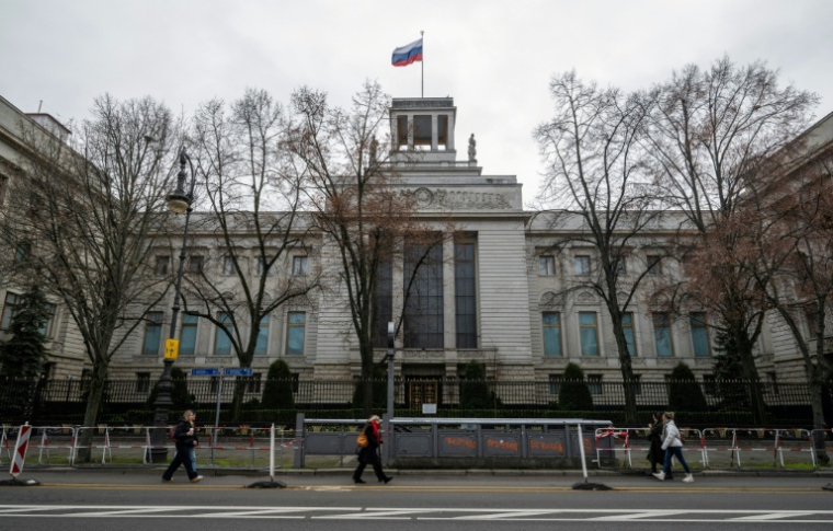 L’ambassade de Russie à Berlin, le 13 décembre 2025 ( AFP / John MACDOUGALL )