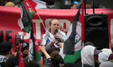 La députée LFI Ersilia Soudais à Paris, le 29 mai 2024. ( AFP / ZAKARIA ABDELKAFI )