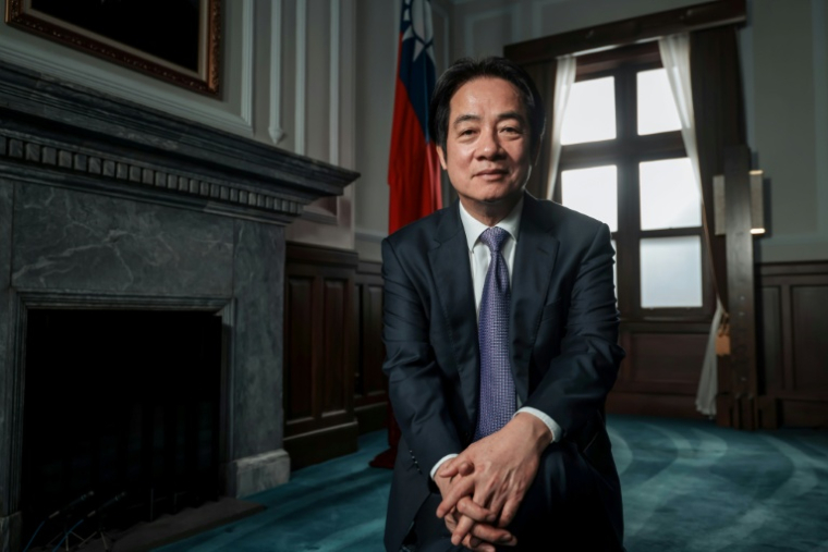 Le président taïwanais Lai Ching-te lors d'un entretien avec l'AFP à la présidence, le 10 février 2026 à Taipei ( AFP / Yu Chen CHENG )