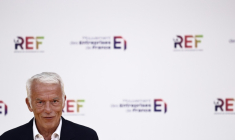 Le patron du Medef Patrick Martin lors de la REF 2025, à Paris ( POOL / Thibaud MORITZ )