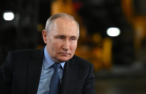 Le président russe Vladimir Poutine à Toula, en Russie, le 4 avril 2023. ( SPUTNIK / RAMIL SITDIKOV )