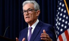 Le président de la Réserve fédérale américaine, Jerome Powell, lors d'une conférence de presse à Washington