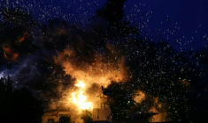 Le site frappé par une attaque aérienne israélienne à Al-Kfour au Liban le 21 janvier 2026 ( AFP / Rabih DAHER )