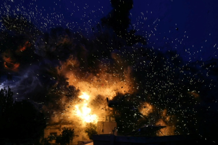 Le site frappé par une attaque aérienne israélienne à Al-Kfour au Liban le 21 janvier 2026 ( AFP / Rabih DAHER )